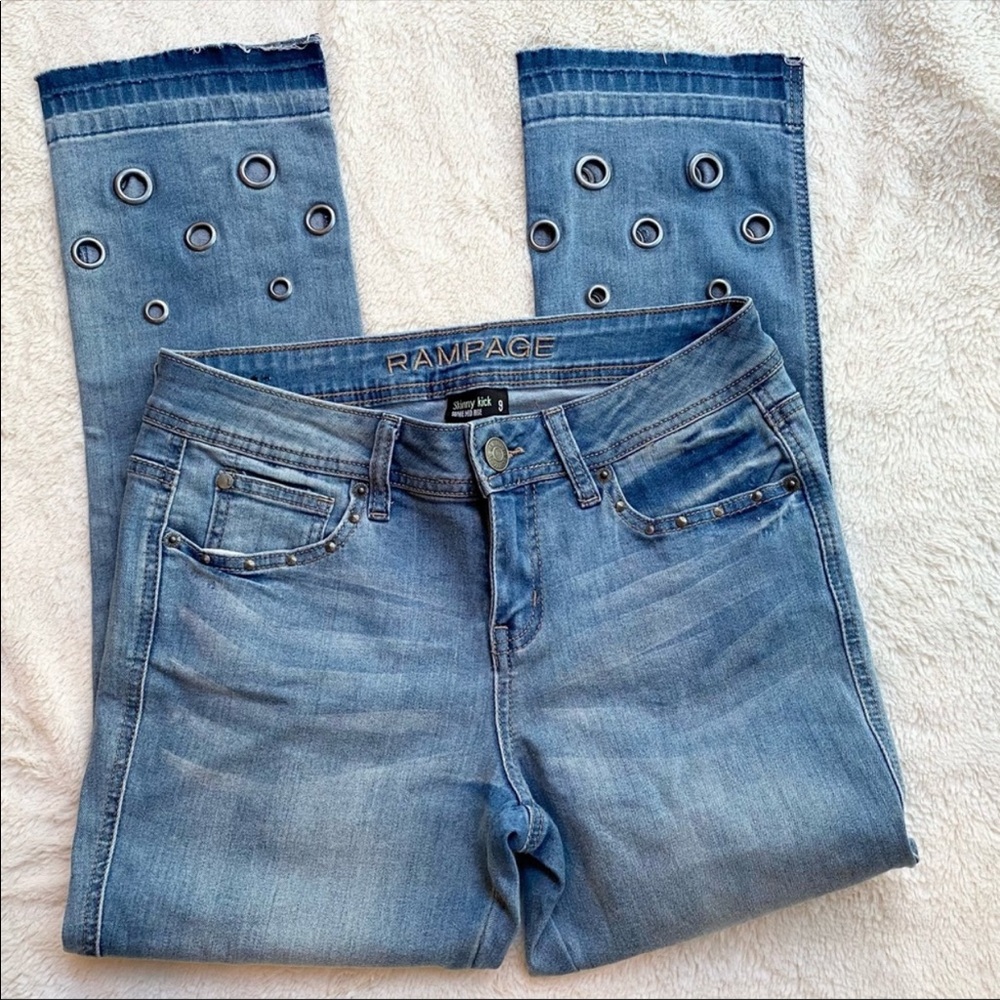 Rampage Grommet Hem Jeans